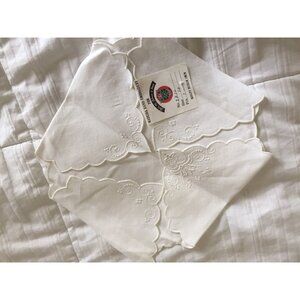 Vtg Linen Bread Rolls Warmer Size 14 White NWT No 2710 Madiera Portugal Benj